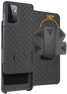 Noir Étui Béquille Couverture Et Ceinture de pour Samsung Galaxy A72 5G Phone - Photo 1 sur 10