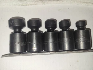 5 pc 3/8" Drive SAE Flank Drive® Shallow Impact Swivel Socket Set (7/16-3/4) - Picture 1 of 10