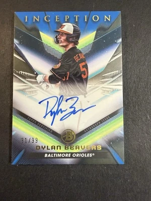 2023 Bowman Inception Auto Blue Foil /99 Dylan Beavers #BPA-DB Auto - Image 1 of 3