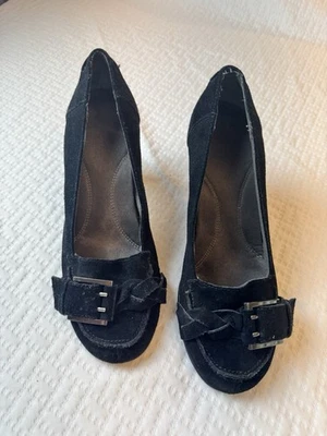 Aerosoles para mujer de gamuza negra talla 9 Foto 1 de 4