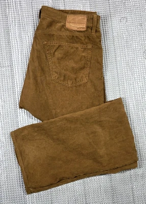 AG Adriano Goldschmied Protege straight leg Corduroy Pants 36x36 brown USA Made - Image 1 of 4