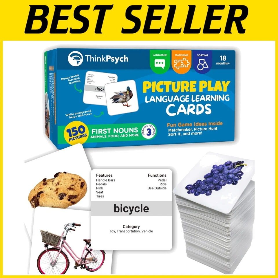 Thinkpsych Noun Language Learning Flash Cards | 2 3 4 5 Year Olds