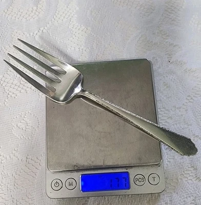 WILLIAM & MARY ANTIQUE c1921 TRASURE💰 STERLING SILVER 🤑🥈 MEAT SERVING FORK 🍠 - Image 1 of 4