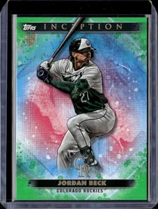 2024 Topps Inception #2 Jordan Beck novato Green Rockies (57G) - Imagen 1 de 2