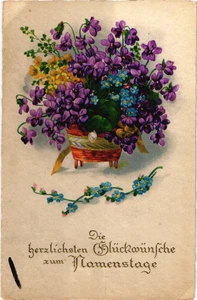 Old postcard vintage Switzerland Flowers (1916) - Picture 1 of 2