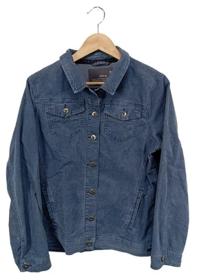 CECIL Veste en velours côtelé Dames Veste T EU 40 bleu style décontracté - Photo 1/4