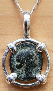 Antiguo Egipto Reina Último Faraón Cleopatra VII Genuino Collar Moneda con Certificado de Autenticidad - Imagen 1 de 10