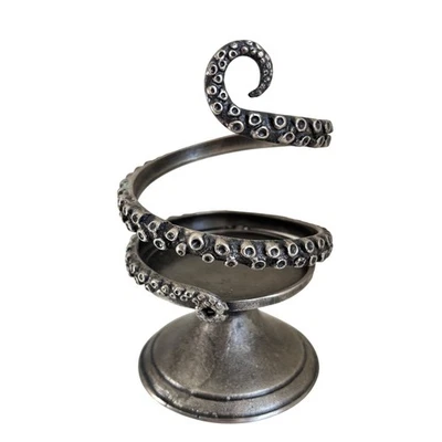 Perry Gargano Octopus Tentacle Pillar Candlestick Holder Brass Nautical Coastal - Image 1 of 4