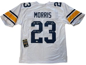 JAMIE MORRIS SIGNED & INSCRIBED MICHIGAN WOLVERINES JERSEY JSA COA - Picture 1 of 3