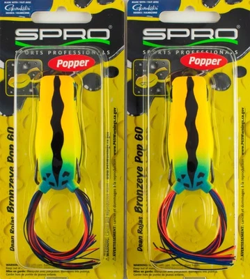 (LOT OF 2) SPRO BRONZEYE POP 60 1/2OZ SBEPP60POSN POISON FROG BN2212 - Image 1 of 3