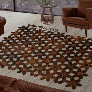Modern floor rugs patchwork cow leather rug Bohemian new rugs 10-66 - Picture 1 of 7