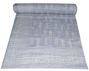 Trapunta Indiana Vintage Blocco Kantha Copriletto Coperta Cotone Ralli Gudari - Foto 1 di 5