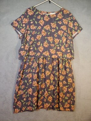 Coldwater Creek Dress 2X Womens Short Sleeve Floral Print - Image 1 of 4