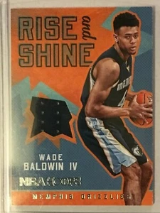 2016-17 Panini NBA Hoops Rise N Shine Memorabilia Wade Baldwin IV #15 Rookie - Picture 1 of 2
