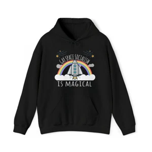 Gay Space Socialism Is Magical Graphic Hoodie, Sizes S-5XL - Picture 1 of 64