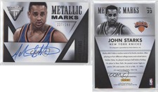 2013-14 Panini Titanium Metallic Marks Auto /299 John Starks #22 Auto