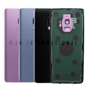 Samsung Galaxy S9 G960 Rear Glass Battery Door Back Cover Housing + Camera Lens - Picture 1 of 4