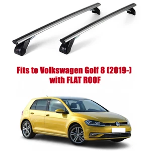 Premium Roof Rack Bars For Volkswagen Golf 8 (2019-) with Flat Roof AL303/425M - Picture 1 of 5