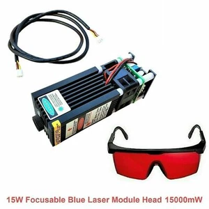 15000mW Laser Head 450nm 15W TTL Module 3-pin for CNC 3018/Pro CNC Lazer Machine - Picture 1 of 8