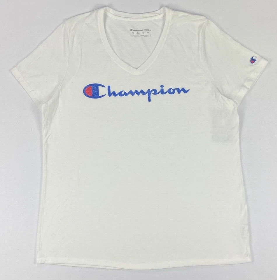 Women's Champion PLUS V-Neck Short Sleeve Shirt Size 1X - Image 1 of 1