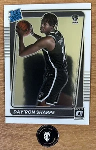 Day’Ron Sharpe 2021-22 Panini Donruss Optic Base Set Rated Rookie #165 Nets - Picture 1 of 2