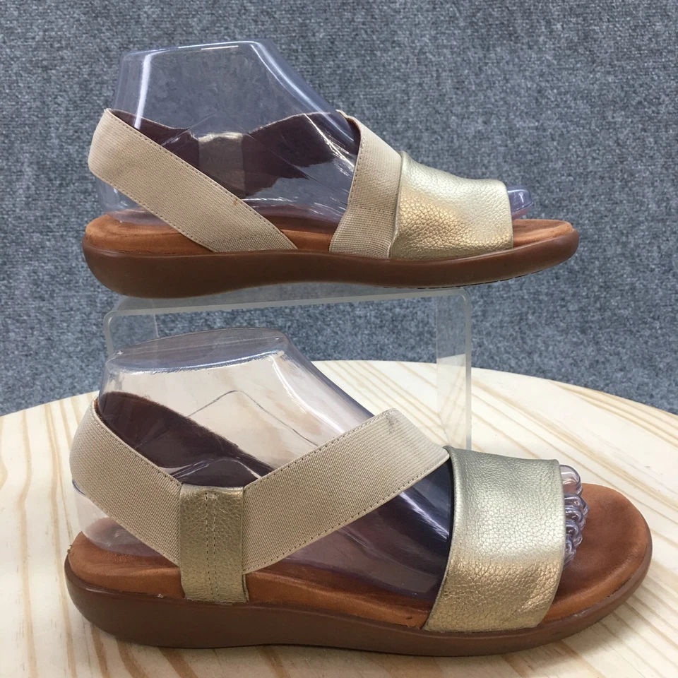 Sandalia Gentle Souls para mujer 7M marrón Get Goin con tiras punta abierta sin cordones informal Foto 1 de 4