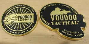 2 different Voodoo Tactical Dependable Quality Gear Challenge Coins - Tokens 2A - Picture 1 of 2