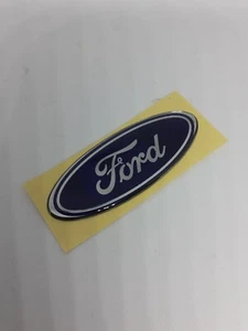 Ford Steering Wheel Badge Blue With Silver Logo 58mm X 22mm Emblem Free P&P - Picture 1 of 2