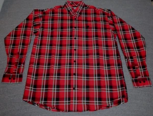 Camisa Cinch con Botones para Hombre Pequeña Roja a Cuadros Mangas Largas Rodeo Country Western - Imagen 1 de 12