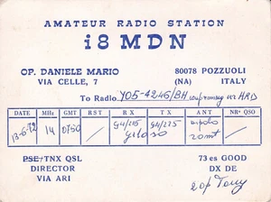Italy, 1972, Vintage QSL Card - Radio Amateur - Picture 1 of 2