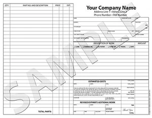250 3-teilige Sonderrechnung / Verkaufsbeleg / Kostenvoranschlag / Angebot / mechanische Reparatur - Bild 1 von 1