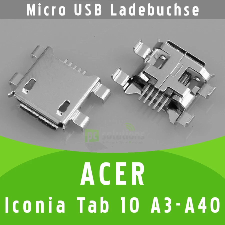 ✅ Acer Iconia Tab 10 A3-A40 Micro USB DC Buchse Ladebuchse Strombuchse Anschluss - Bild 1 von 1