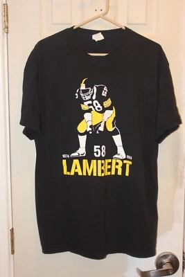 Camiseta negra Pittsburgh Steelers Jack Lambert imagen - adulto grande / L Foto 1 de 4