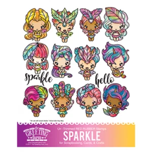 SPARKLE KIT-The Greeting Farm Gummistempel-Stempeln Basteln-Zauber-Meerjungfrau Bohne - Bild 1 von 5