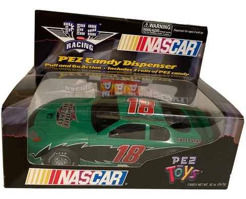 SEALED Bobby Labonte #18 NASCAR DieCast Race Car Pez Candy Dispenser Racing Cover