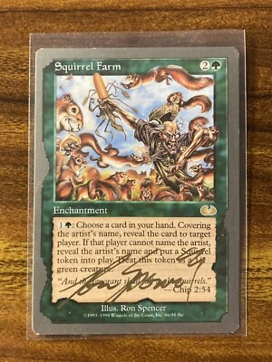 MTG✨Artist Signed SQUIRREL FARM✨Unglued NM RARE 1998 Ron Spencer Art - Image 1 of 4