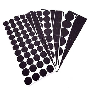 Almohadillas de fieltro adhesivas autoadhesivas pestañas negras para muebles protector contra arañazos de piso de madera - Imagen 1 de 6