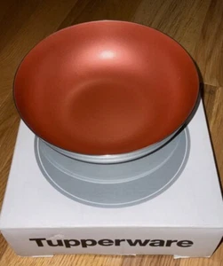 Neu TUPPERWARE Allegra 800 ml Edelstahl rot Schüssel Servierschüssel - Bild 1 von 6