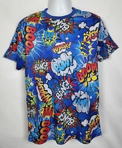 Oh Snap Drill Clothing Co T-Shirt Mens M Comic Pop Art Graphic Pullover Colorful - Picture 1 of 11