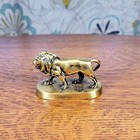 Lion Metal Brass Figurine Lions Clubs International Small Vintage Paperweight
