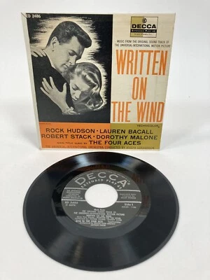 45 SP SOUNDTRACK WRITTEN ON THE WIND ROCK HUDSON LAUREN BACALL — 第 1/4 张图片