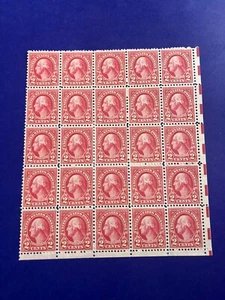 US # 634 Washington 3c stamp block of 25 MNH - Picture 1 of 2