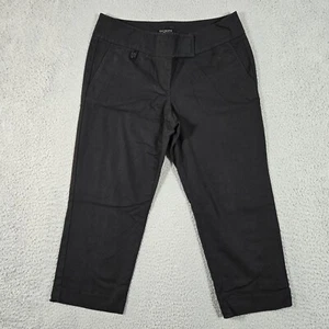 Talbots Capri Mujer 8P 30x21 Negro Tejido Tiro Medio Moderno Pantalón Corto Ropa de Trabajo - Imagen 1 de 13
