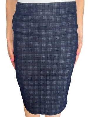 AVENUE MONTAIGNE MUJER FALDA LÁPIZ FRANELA ELÁSTICA CUADROS 4 F1379 Foto 1 de 4