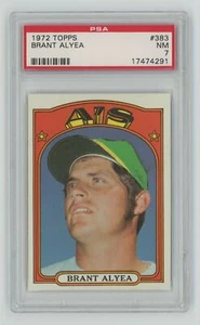 1972 Topps Brant Alyea PSA 7 Oakland Athletics #383 - Picture 1 of 2