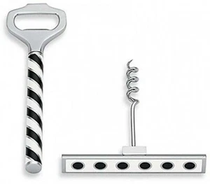 Kate Spade Pierrepont Place Silverplate 2 PC Bar Set Corkscrew/Bottle Opener New - Picture 1 of 2