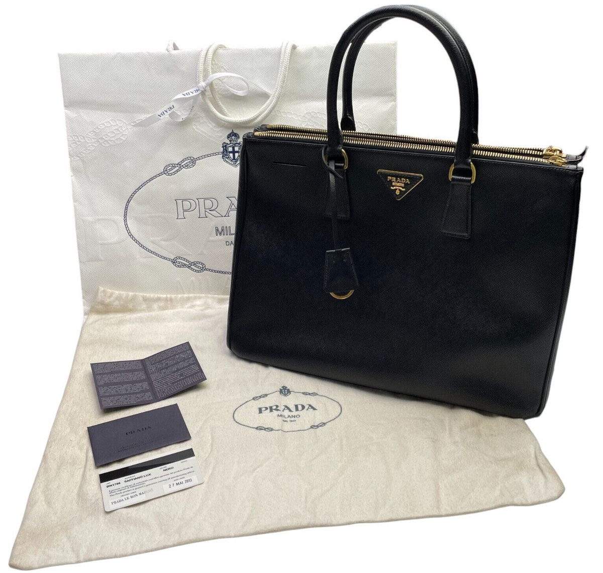 PRADA Saffiano Lux Black Bags & Handbags for Women for sale PRADA Saffiano Lux Black Bags & Handbags for Women for sale