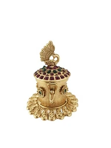 Indio Bollywood Estilo Pavo Real Regalo de Boda Sinddor Dubbi Kumkum Caja Regalo - Imagen 1 de 3