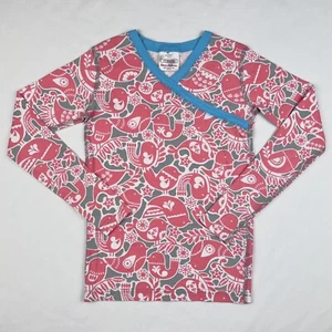 Hanna Andersson 10 Organic Cotton Pink Bird Long Sleeve Pajama 140 cm Shirt - Picture 1 of 5