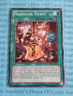 ABYR-EN061 Madolche Ticket Yu-Gi-Oh Card Unl New - Image 1 of 3
